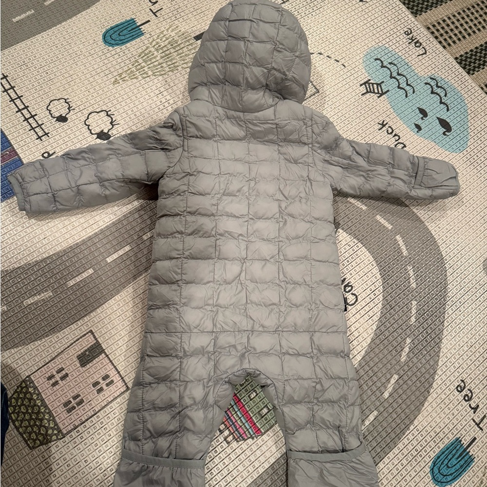 The North Face Infant Gray Fleece Snowsuit